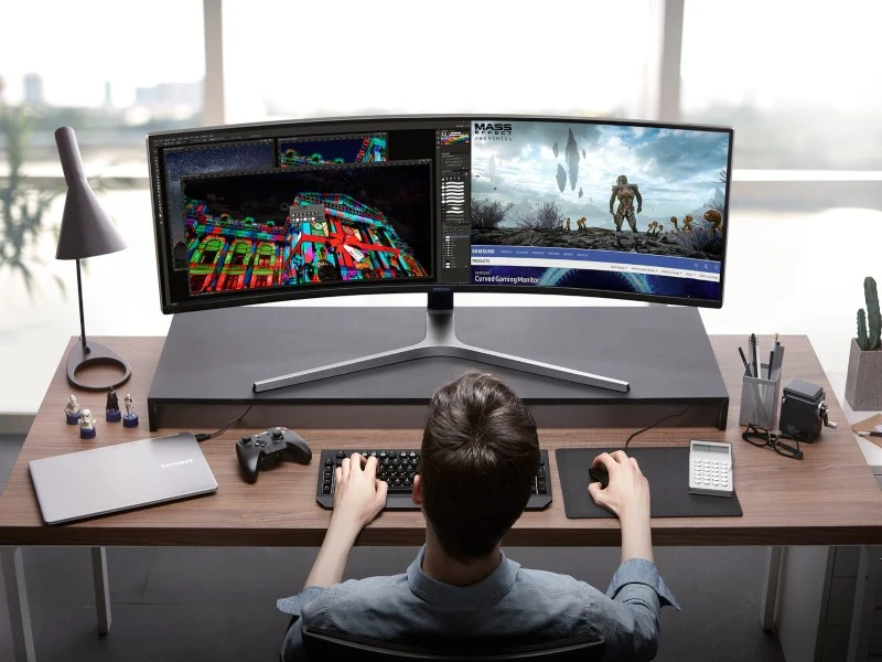 Best Gaming Monitors Singapore featuring a premium RGB gaming setup with a high-refresh-rate gaming monitor and modern gaming PC.