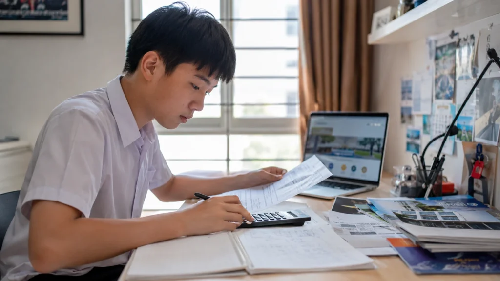 Singapore student using L1R5 score to compare JC choices