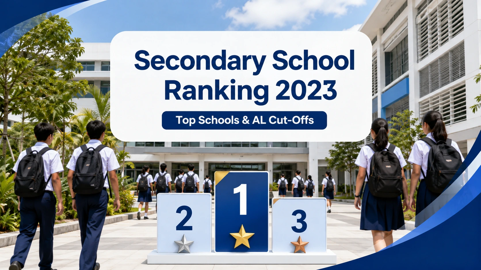 Secondary school ranking 2023 in Singapore with top schools and PSLE AL cut-offs