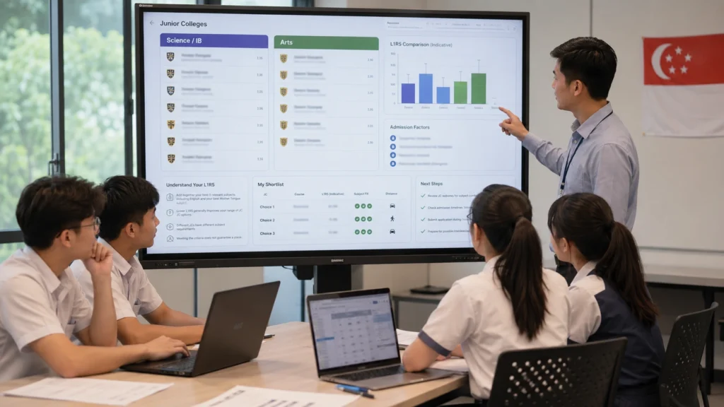 Singapore Junior College admission COP comparison for Arts and Science