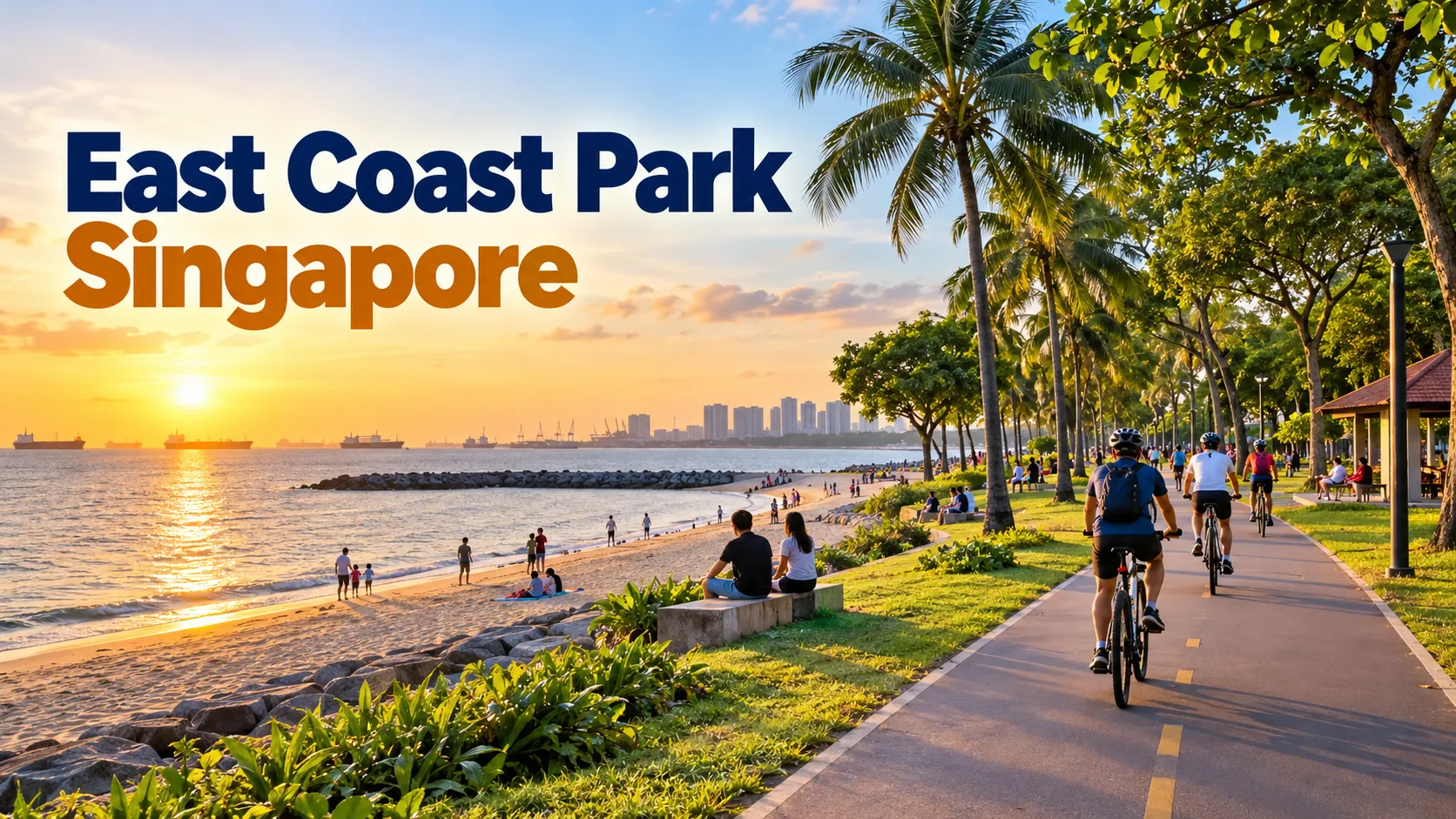 East Coast Park Singapore coastal park and cycling area