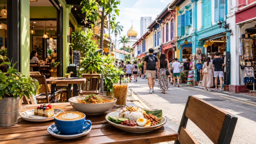 Haji Lane cafes and food in Kampong Gelam Singapore