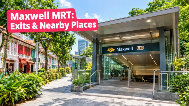 Maxwell MRT exits and nearby places in Singapore