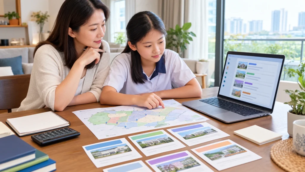 Secondary 1 school choices based on PSLE score in Singapore