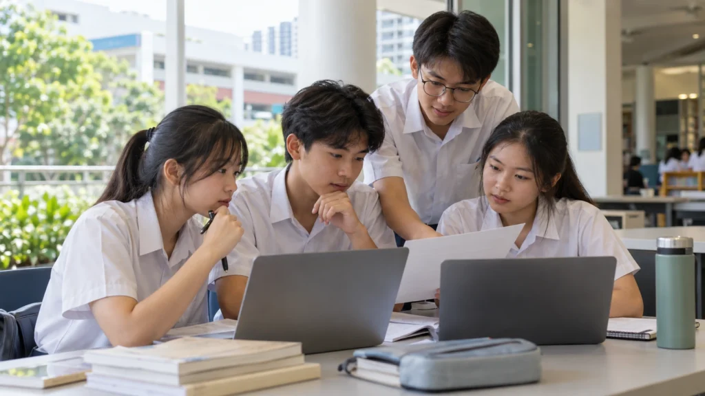 Singapore students preparing for JC admission and JAE
