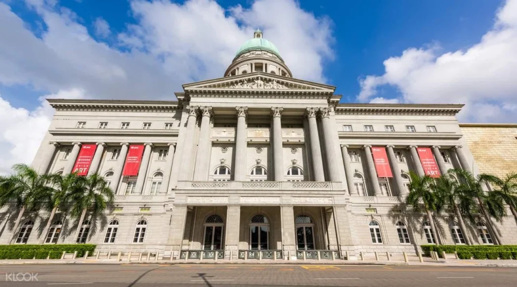 National Gallery Singapore historic building and art museum exterior