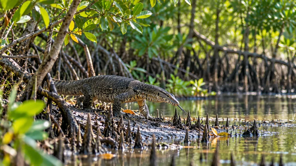 Malayan Water Monitor in Sungei Buloh Wetland Reserve