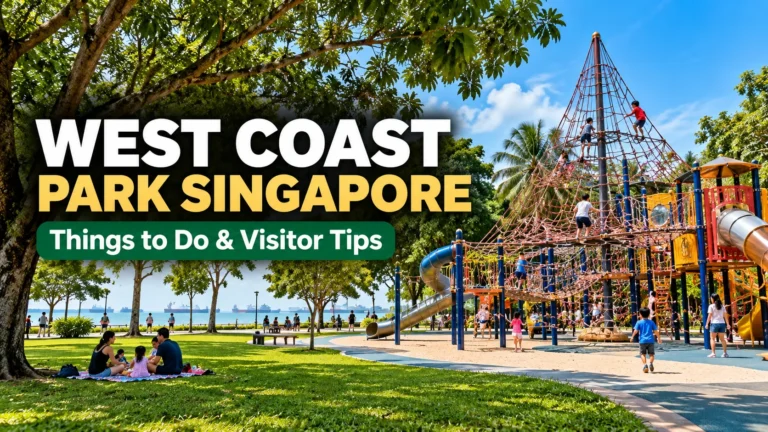 West Coast Park Singapore Adventure Playground surrounded by greenery